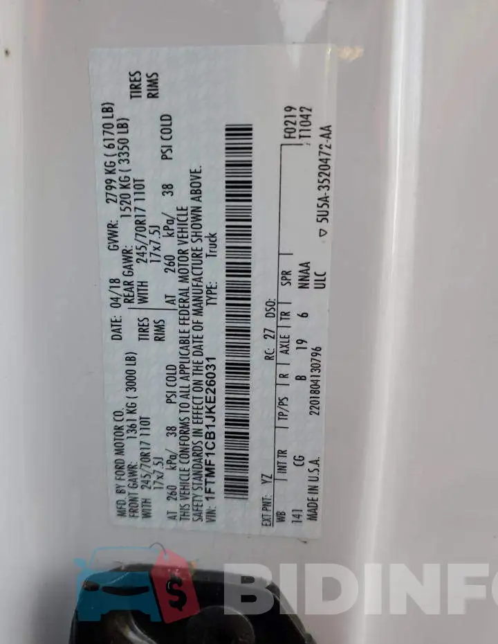 1FTMF1CB1JKE26031 Photo# 12