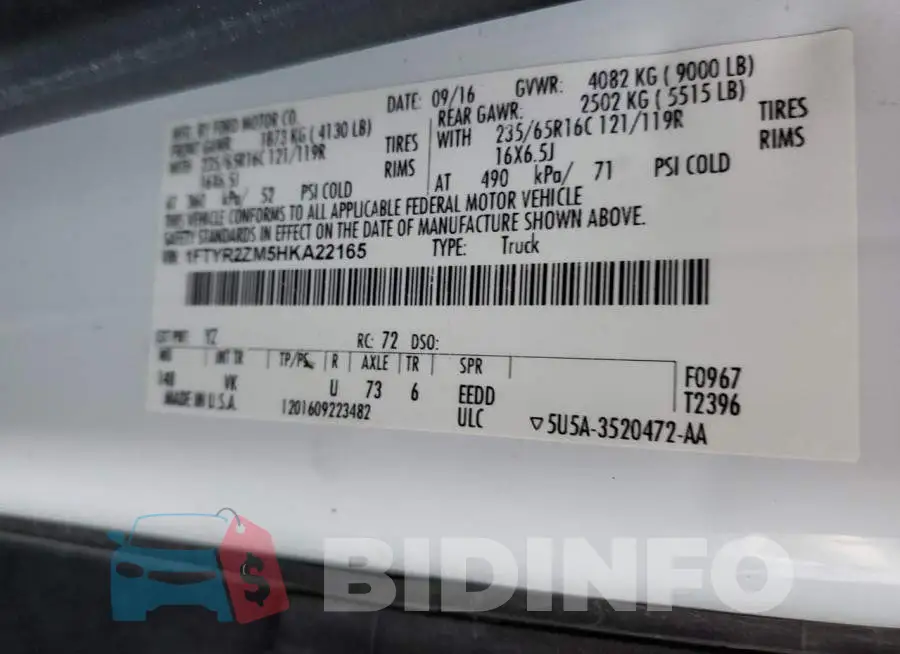 1FTYR2ZM5HKA22165 Photo# 12