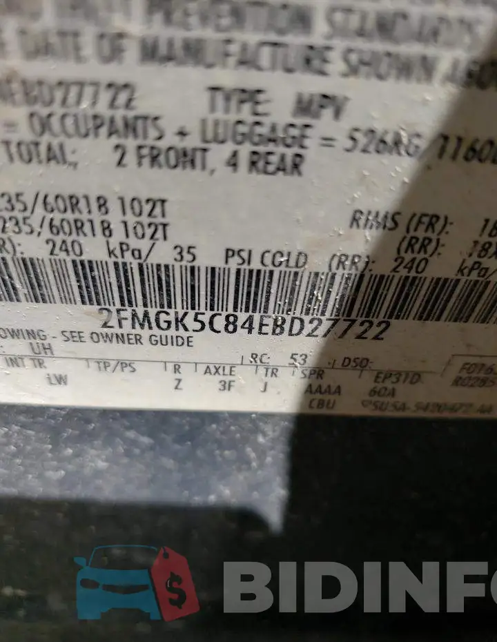 2FMGK5C84EBD27722 Photo# 12