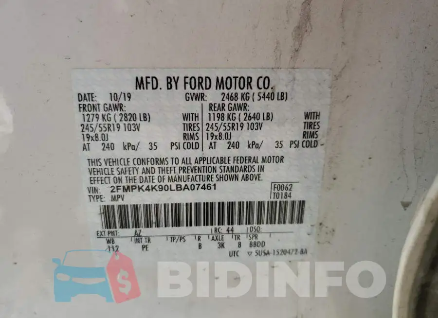 2FMPK4K90LBA07461 Photo# 13