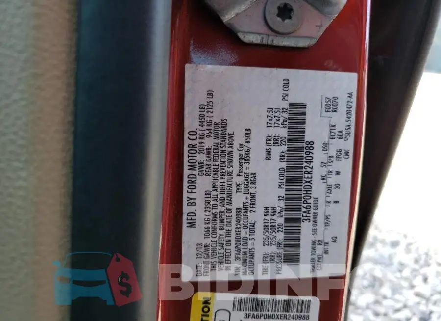 3FA6P0HDXER240988 Photo# 12