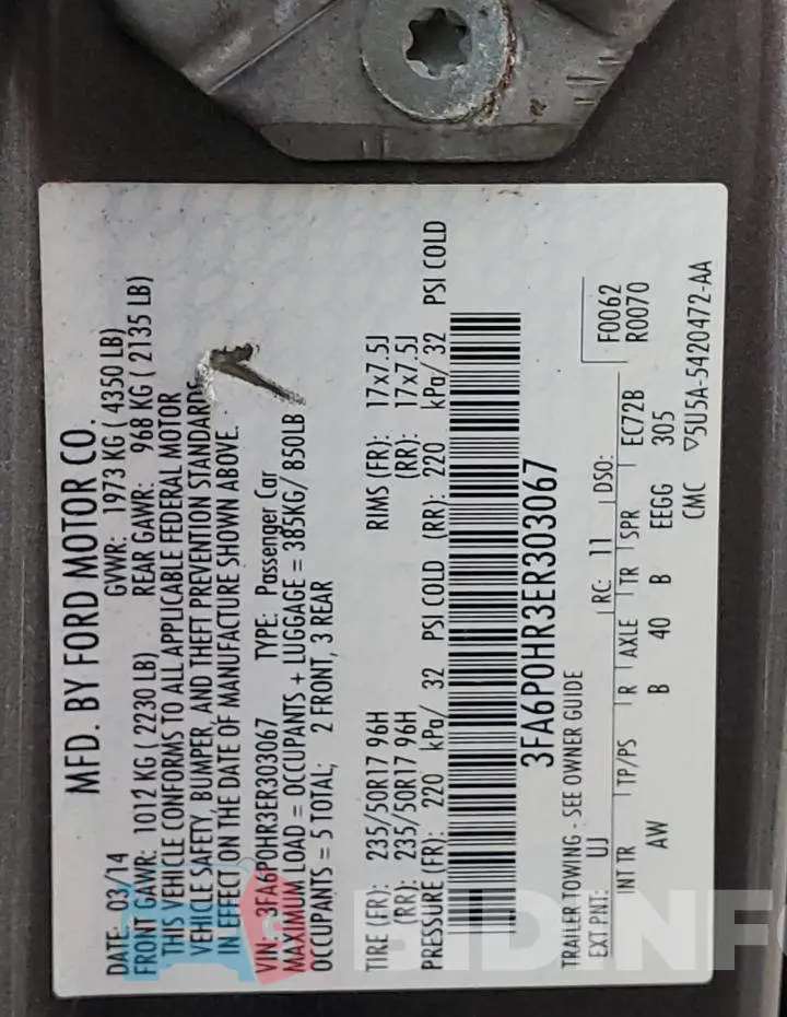3FA6P0HR3ER303067 Photo# 12