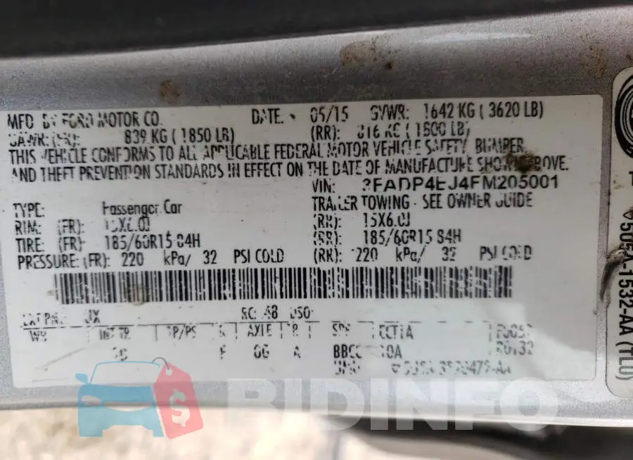 3FADP4EJ4FM205001 Photo# 12