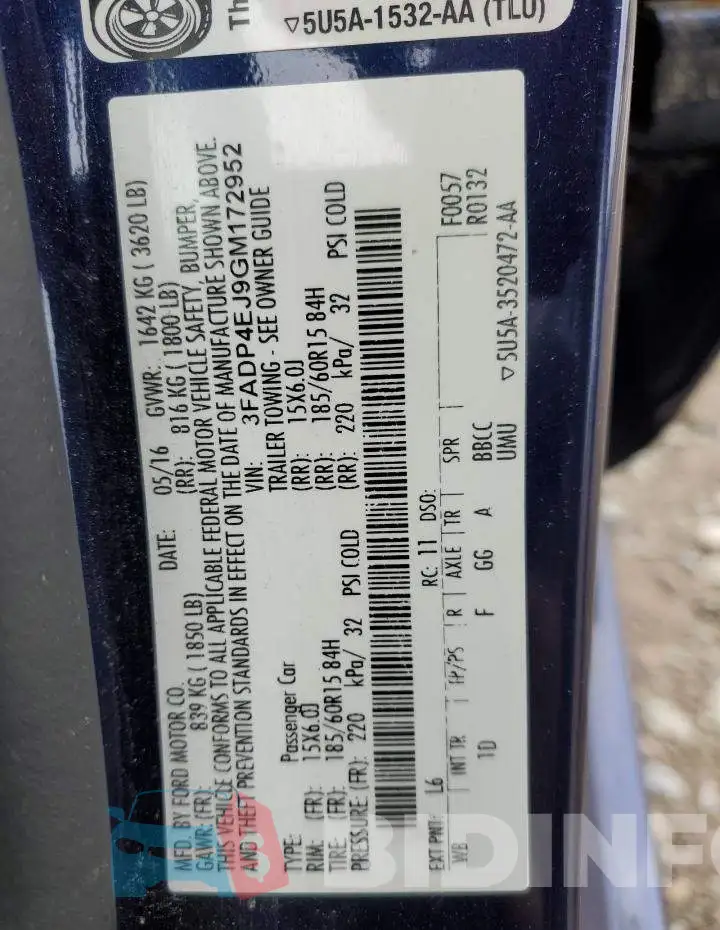 3FADP4EJ9GM172952 Photo# 13