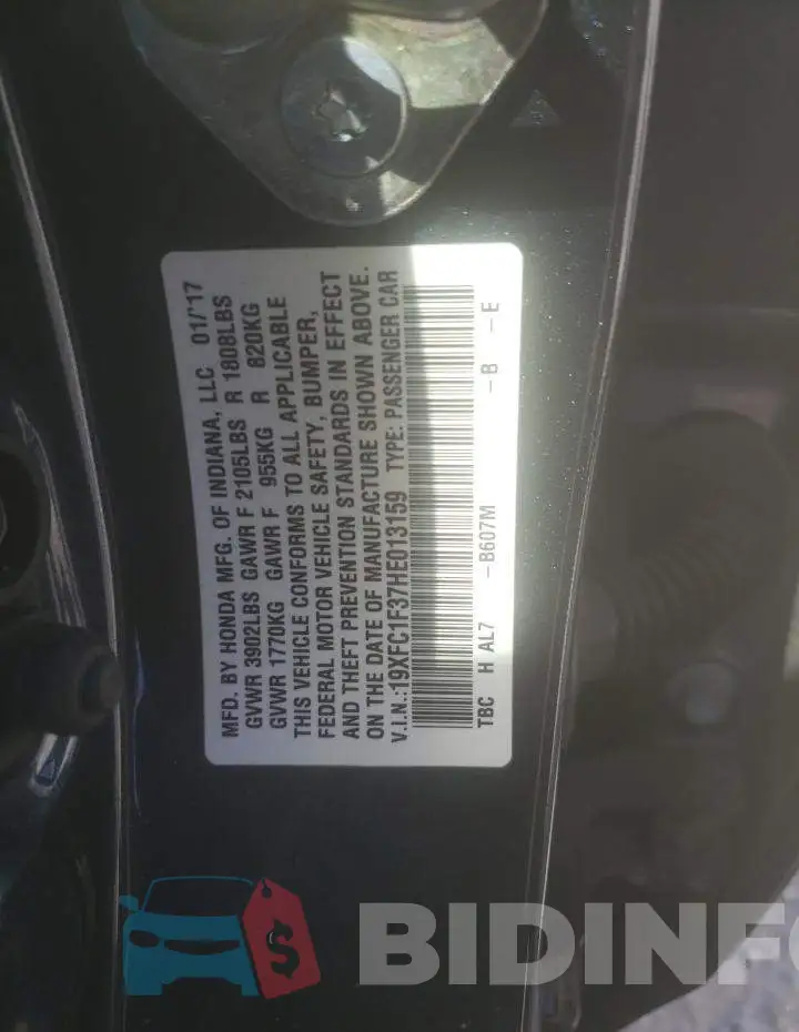 19XFC1F37HE013159 Photo# 12