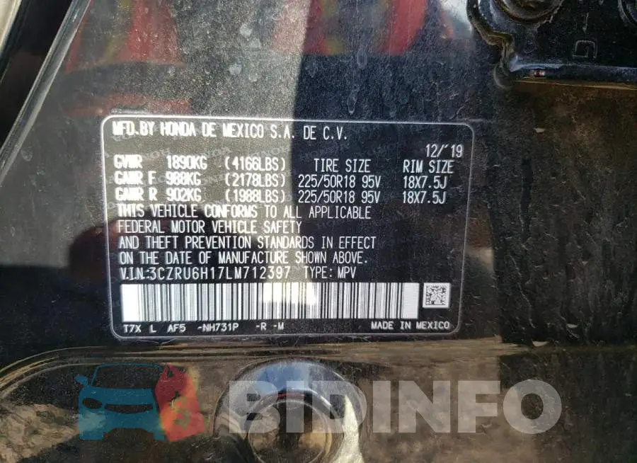 3CZRU6H17LM712397 Photo# 13