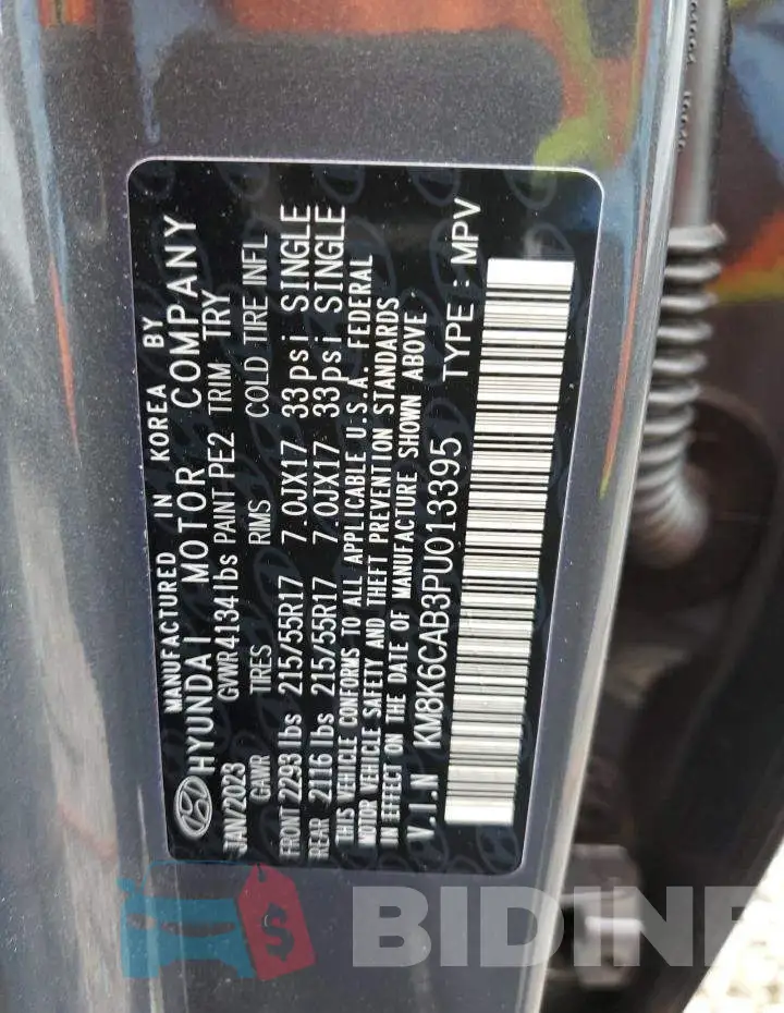 KM8K6CAB3PU013395 Photo# 12