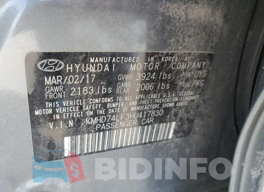 KMHD74LF3HU417830 Photo# 12