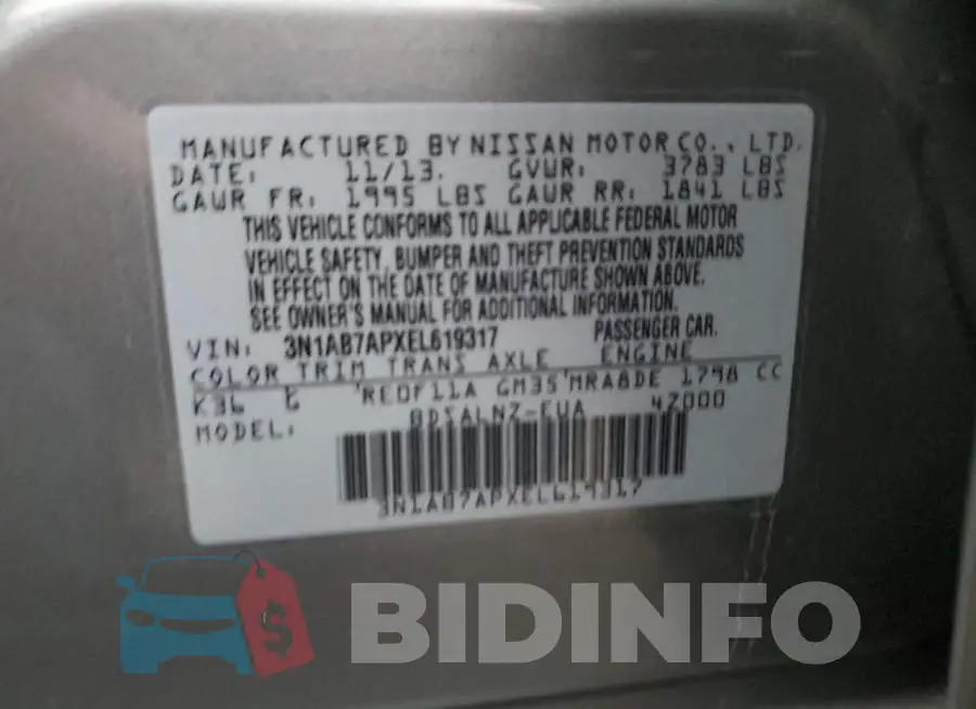 3N1AB7APXEL619317 Photo# 12