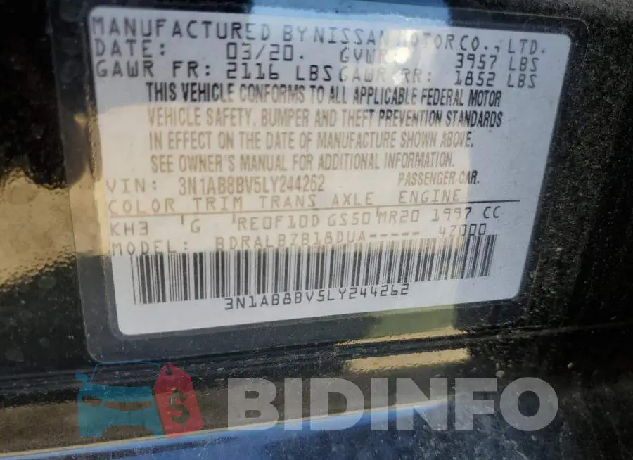 3N1AB8BV5LY244262 Photo# 12