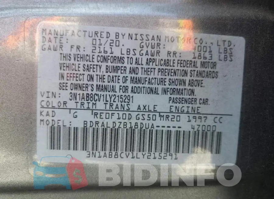 3N1AB8CV1LY215291 Photo# 12