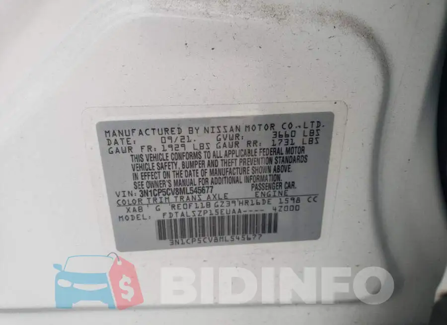 3N1CP5CV8ML545677 Photo# 12