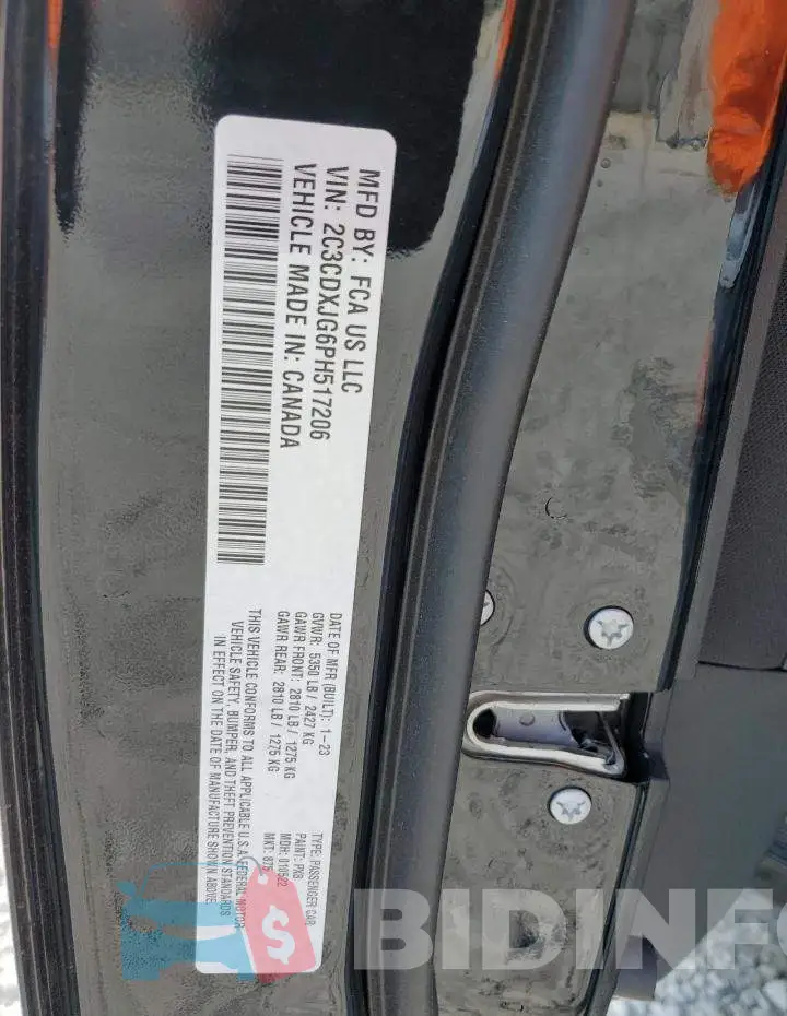 2C3CDXJG6PH517206 Photo# 12