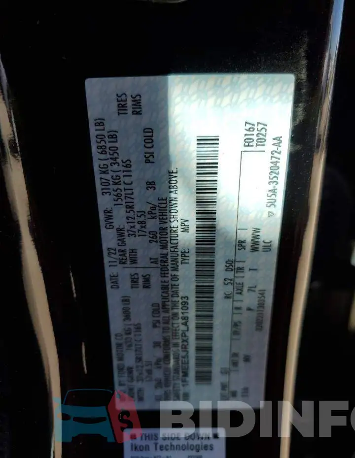1FMEE5JRXPLA81093 Photo# 12