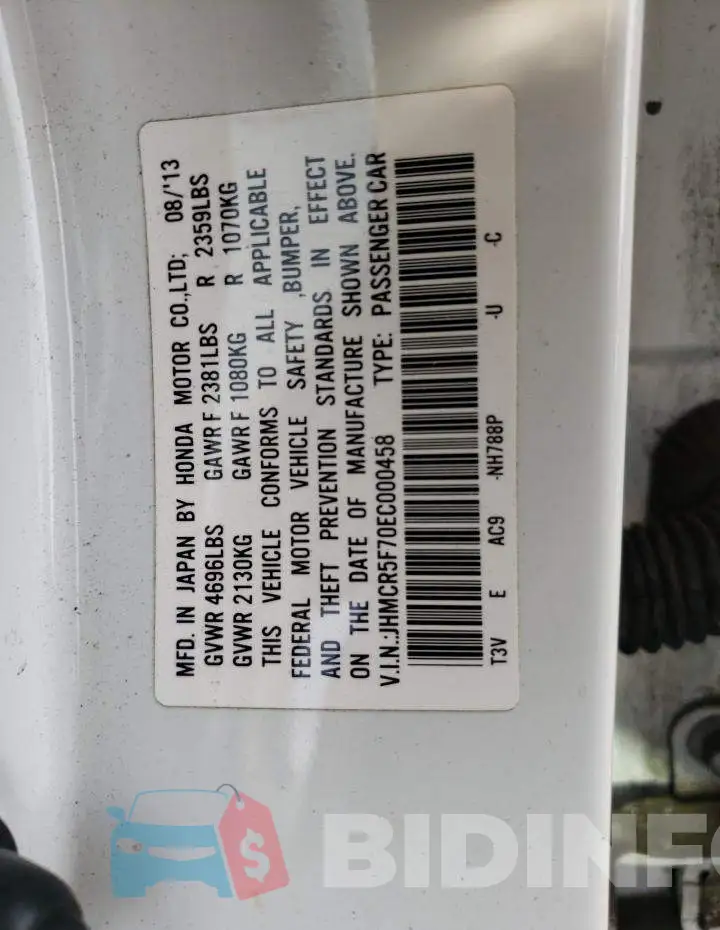 JHMCR5F70EC000458 Photo# 12