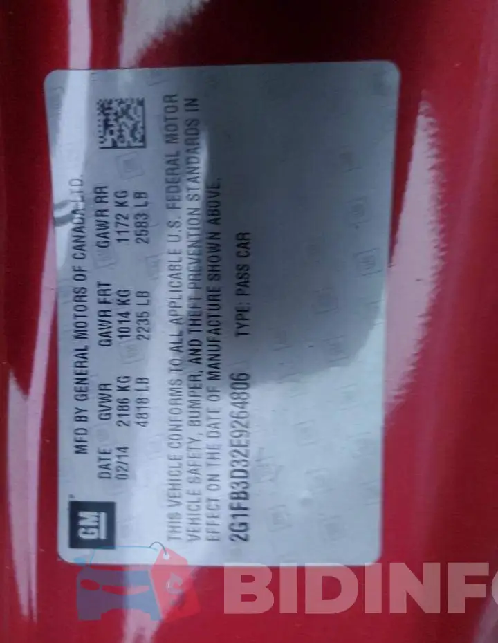 2G1FB3D32E9264806 Photo# 12