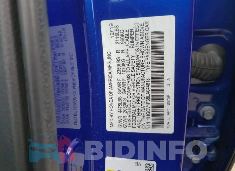 1HGCV1F38LA044818 Photo# 12