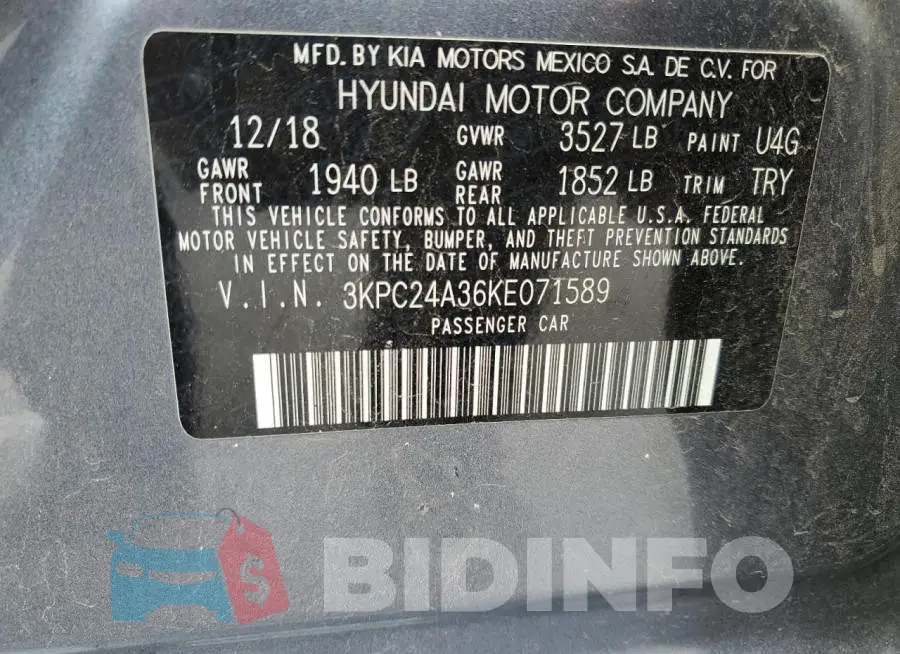 3KPC24A36KE071589 Photo# 12