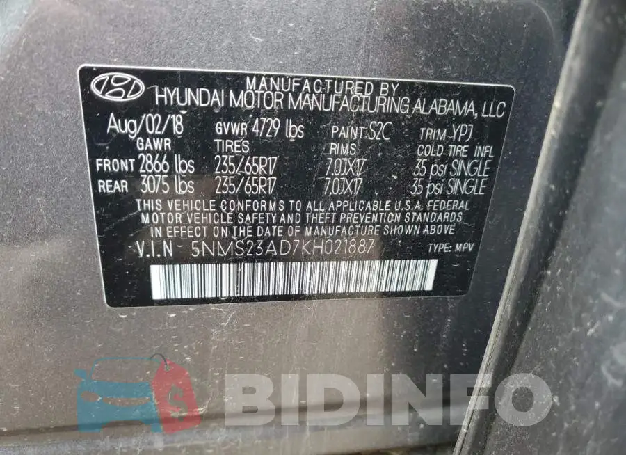 5NMS23AD7KH021887 Photo# 13