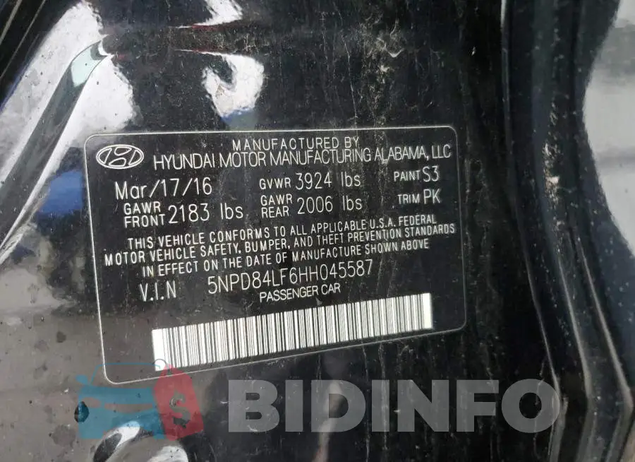 5NPD84LF6HH045587 Photo# 12
