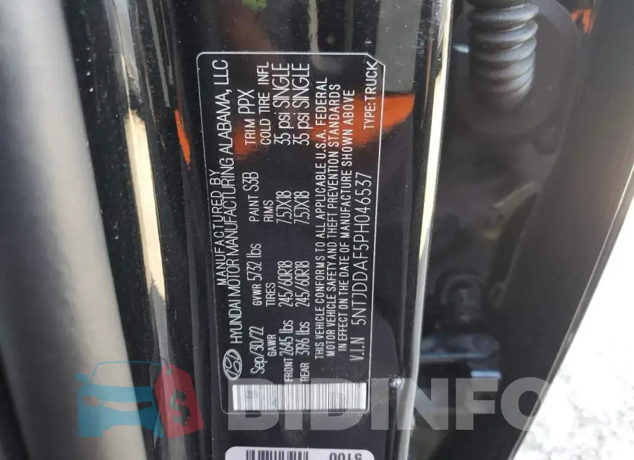 5NTJDDAF5PH046537 Photo# 12