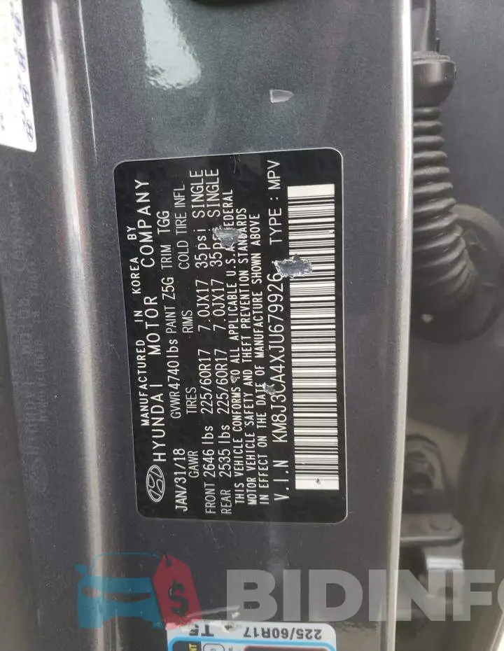 KM8J3CA4XJU679926 Photo# 12