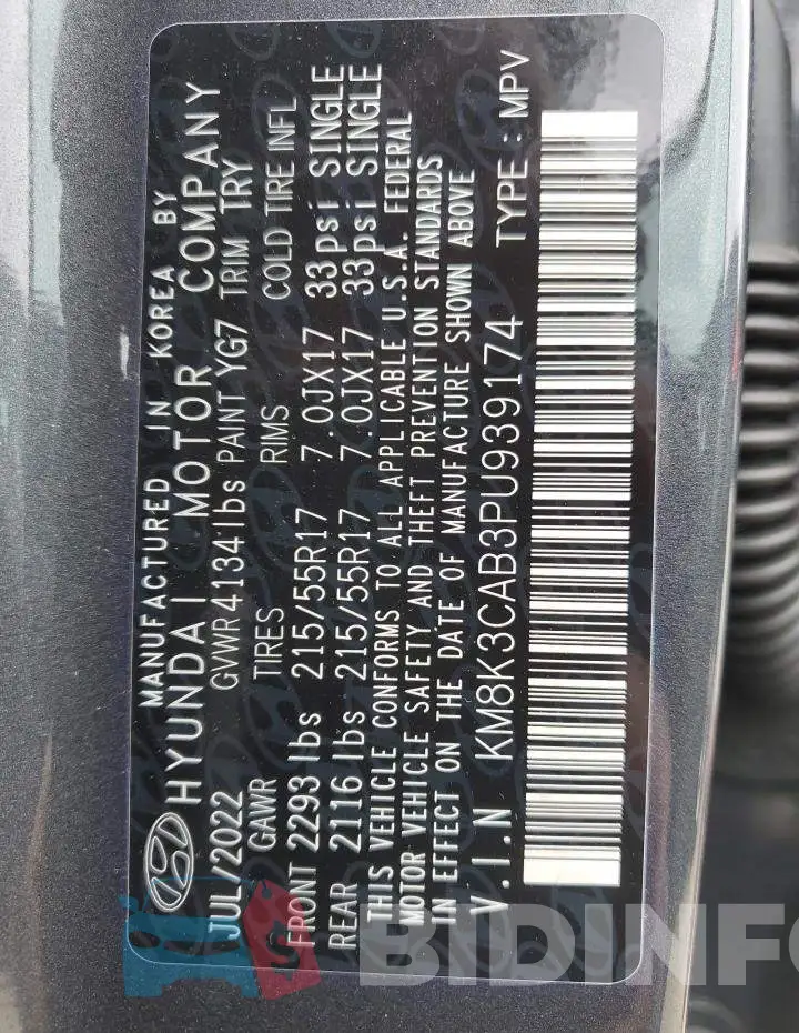 KM8K3CAB3PU939174 Photo# 12