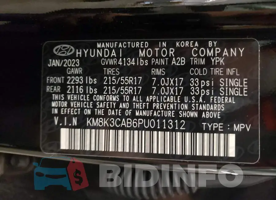 KM8K3CAB6PU011312 Photo# 12