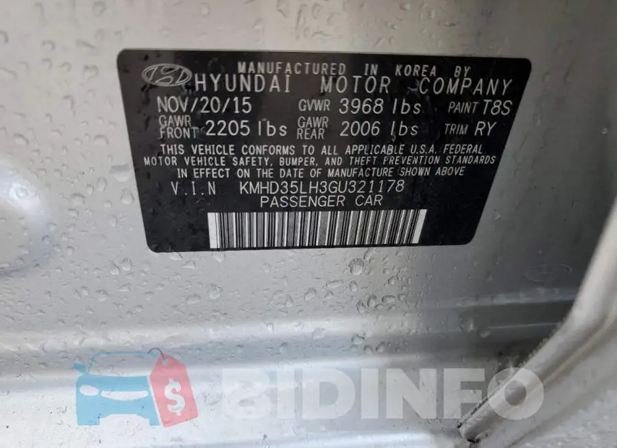 KMHD35LH3GU321178 Photo# 13