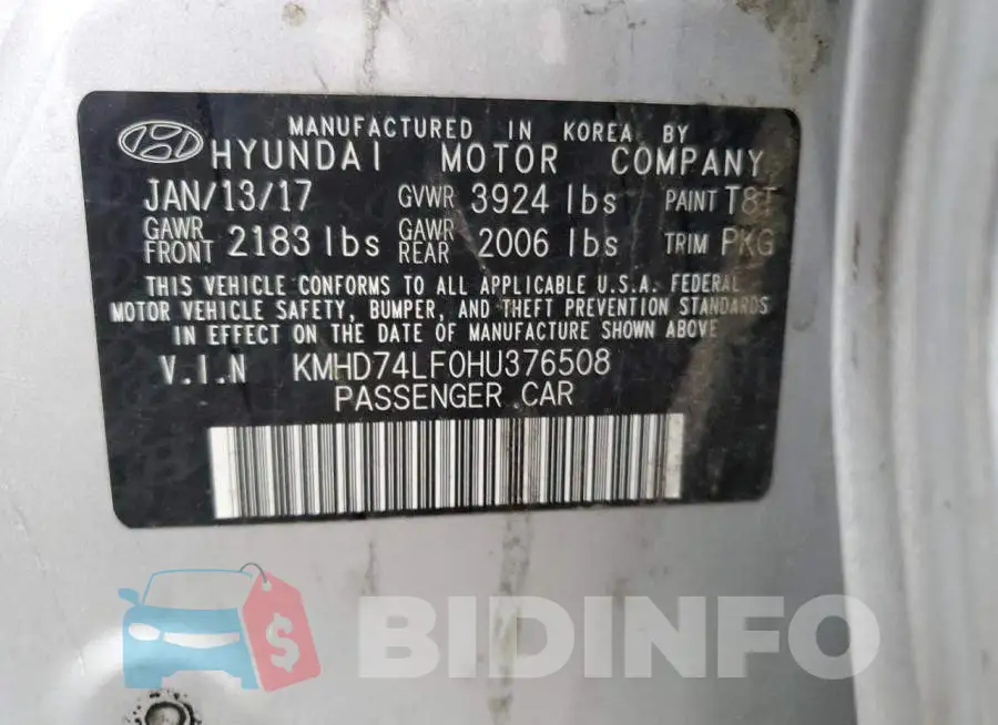 KMHD74LF0HU376508 Photo# 12