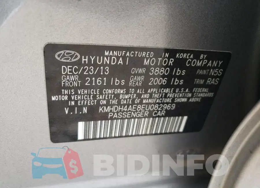 KMHDH4AE8EU082969 Photo# 12
