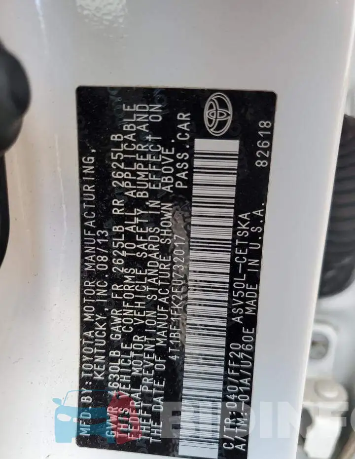 4T1BF1FK2EU732017 Photo# 12