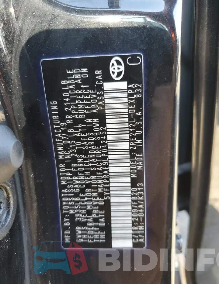 5YFEPRAE9LP042452 Photo# 12