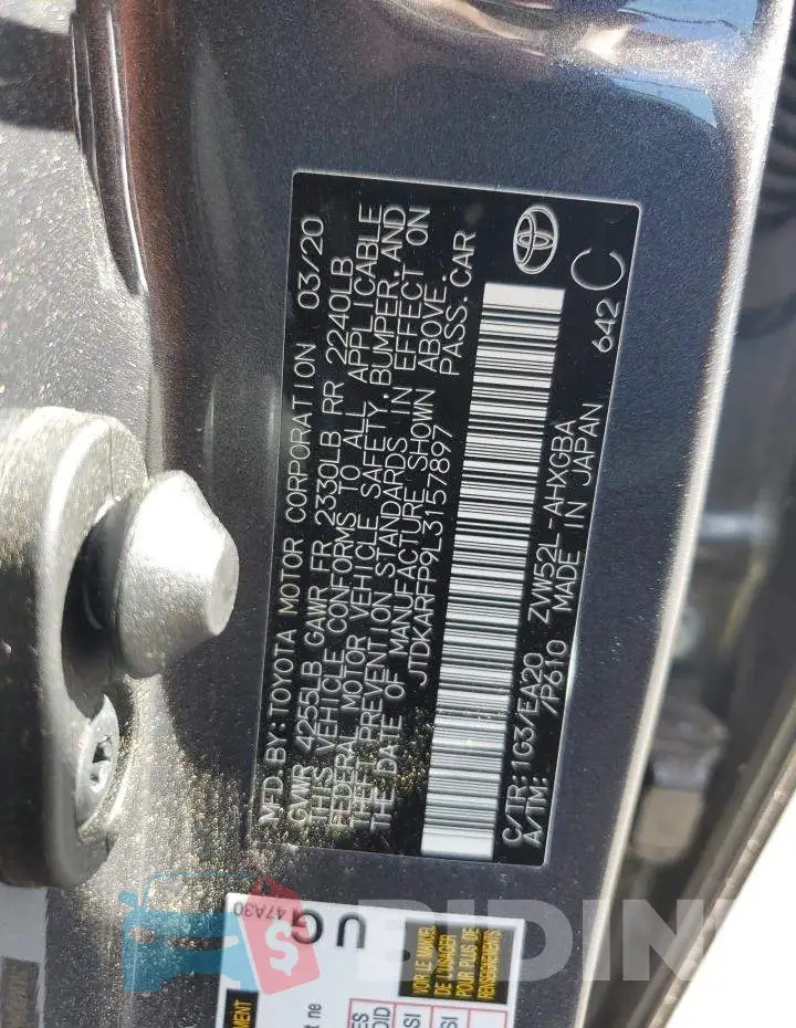 JTDKARFP9L3157897 Photo# 12