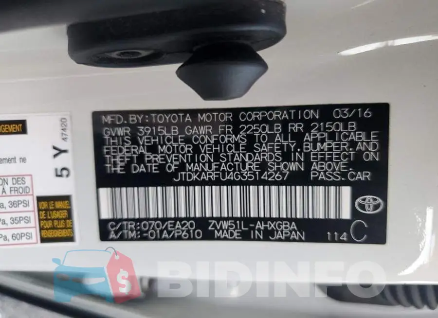 JTDKARFU4G3514267 Photo# 12
