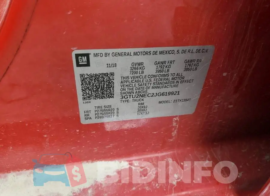 3GTU2NEC2JG619921 Photo# 12