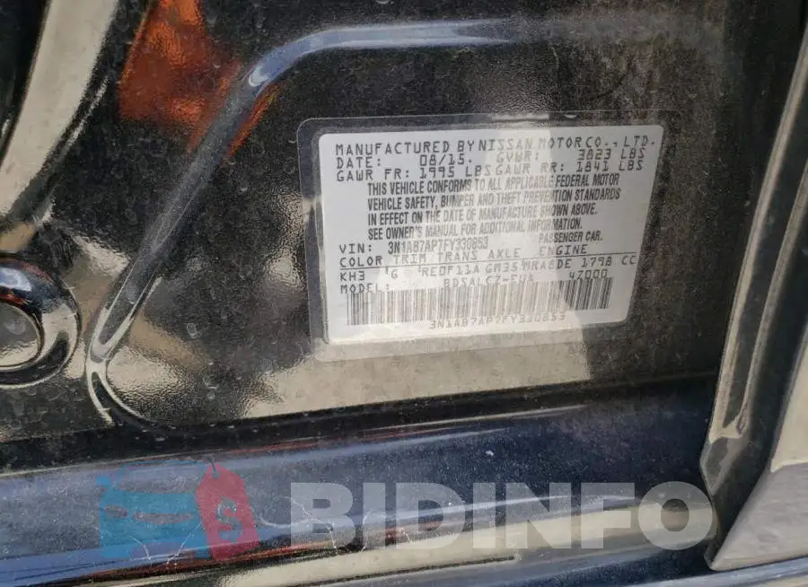 3N1AB7AP7FY330853 Photo# 13