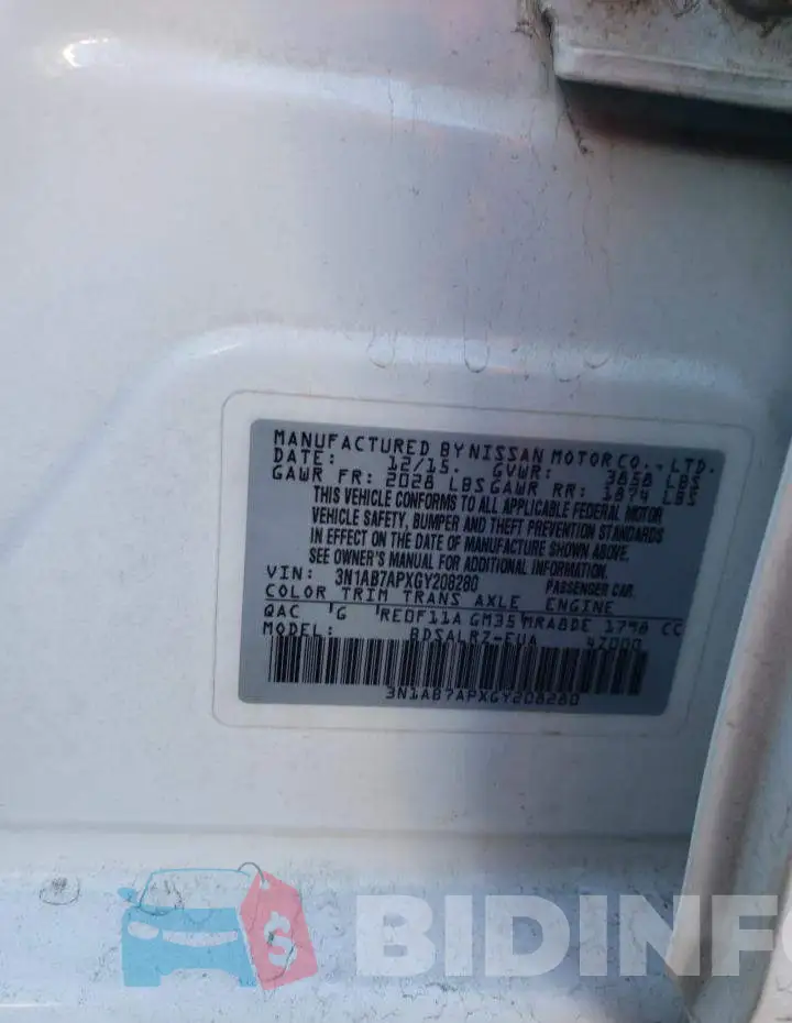 3N1AB7APXGY208280 Photo# 12