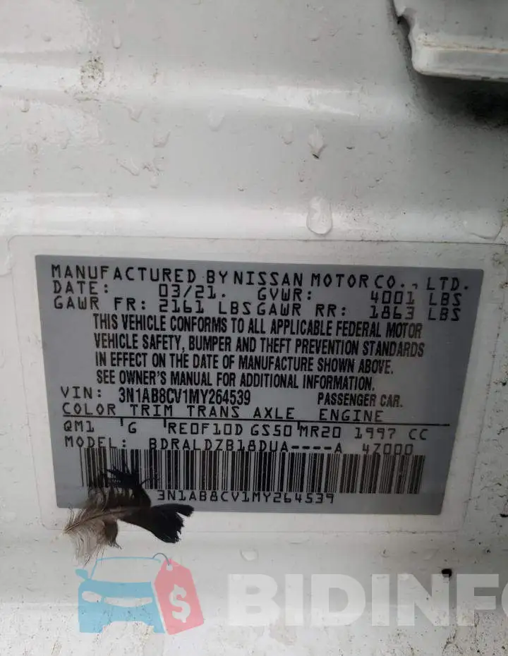 3N1AB8CV1MY264539 Photo# 12