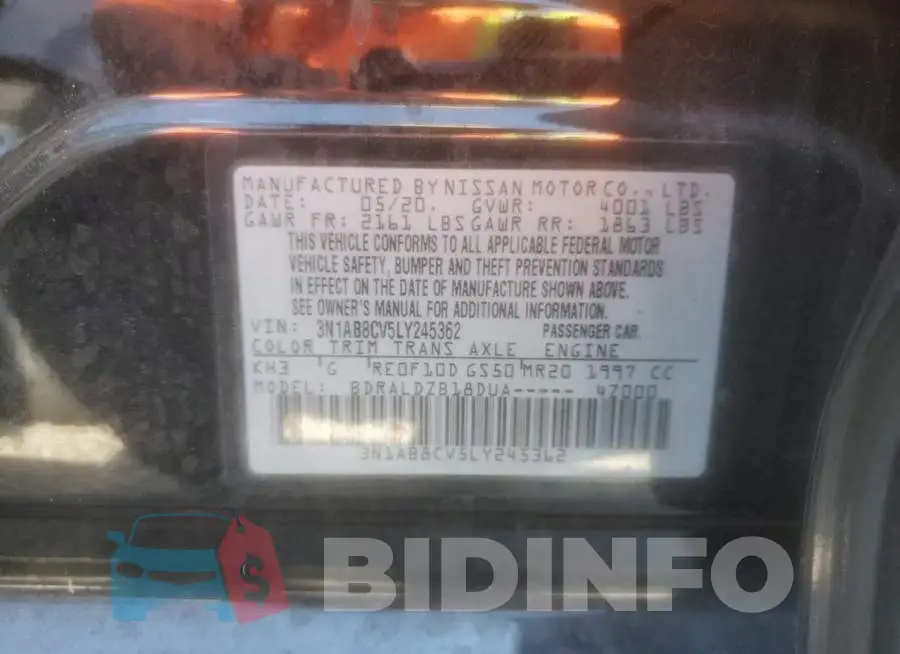3N1AB8CV5LY245362 Photo# 13