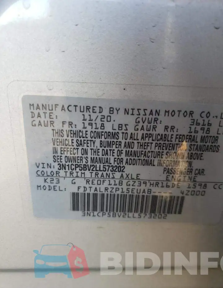 3N1CP5BV2LL573202 Photo# 13
