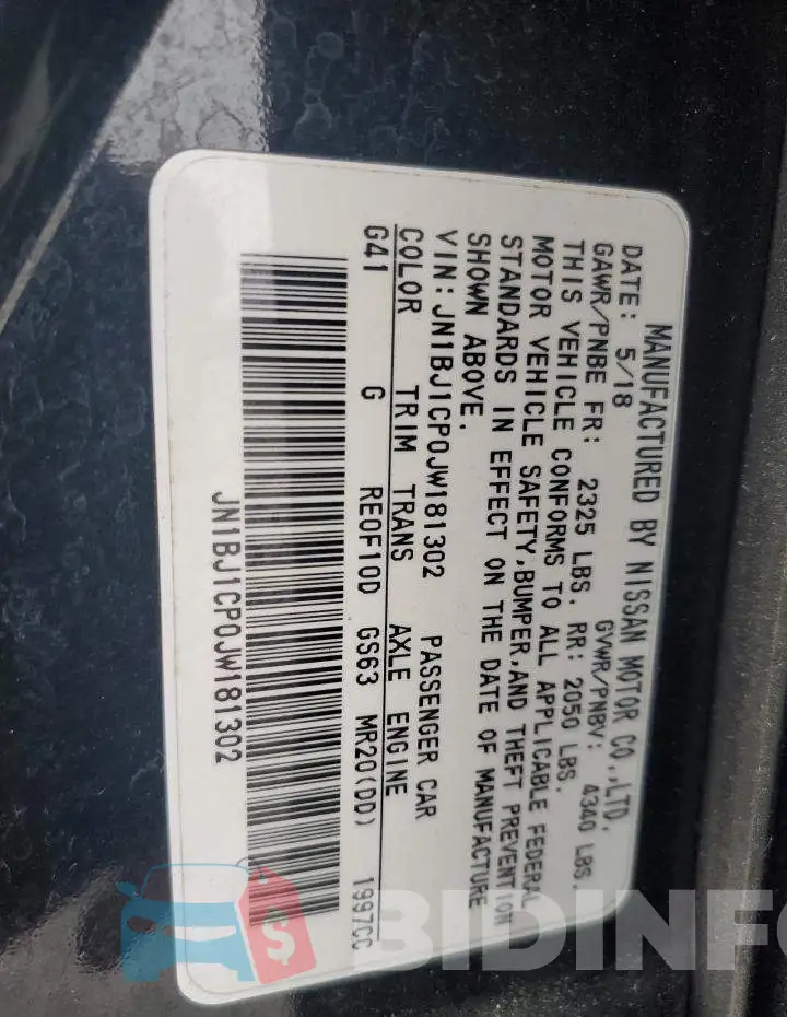 JN1BJ1CP0JW181302 Photo# 13