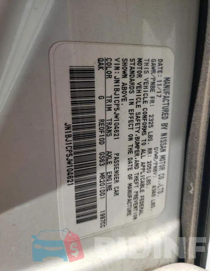 JN1BJ1CP5JW104621 Photo# 13