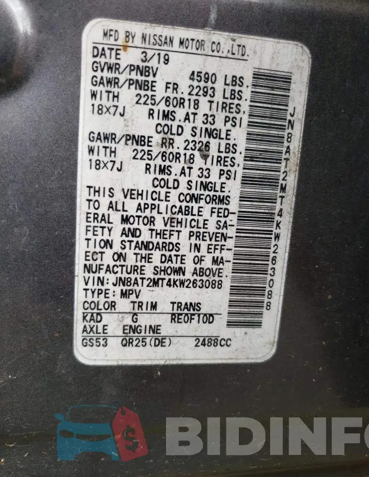 JN8AT2MT4KW263088 Photo# 14