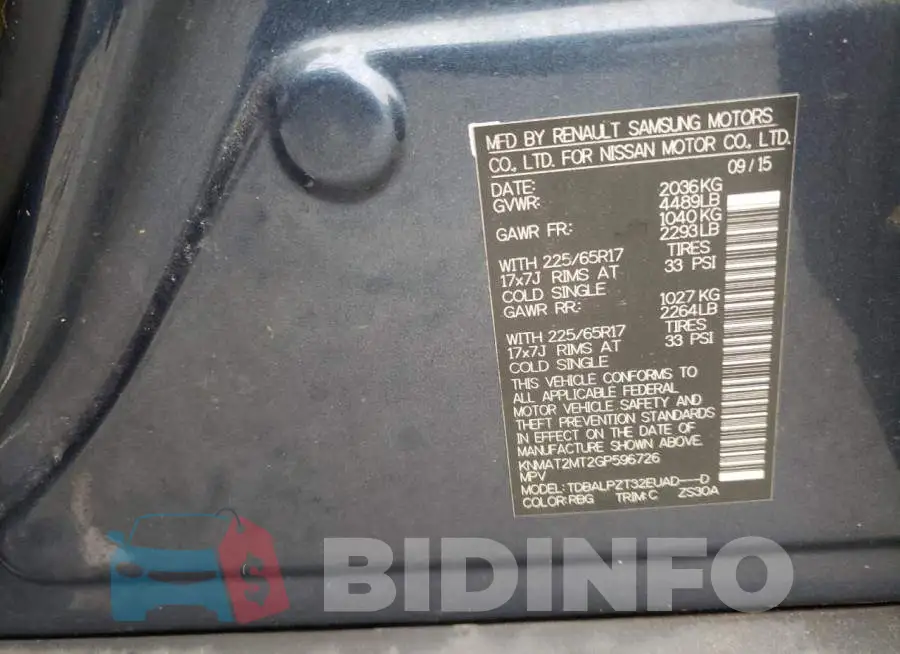 KNMAT2MT2GP596726 Photo# 13