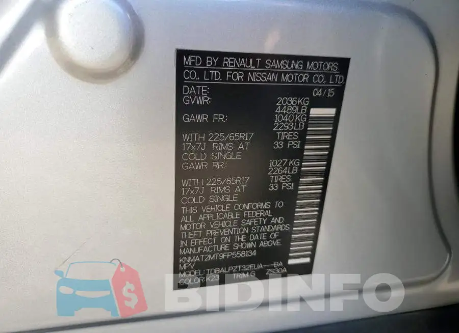 KNMAT2MT9FP558134 Photo# 12