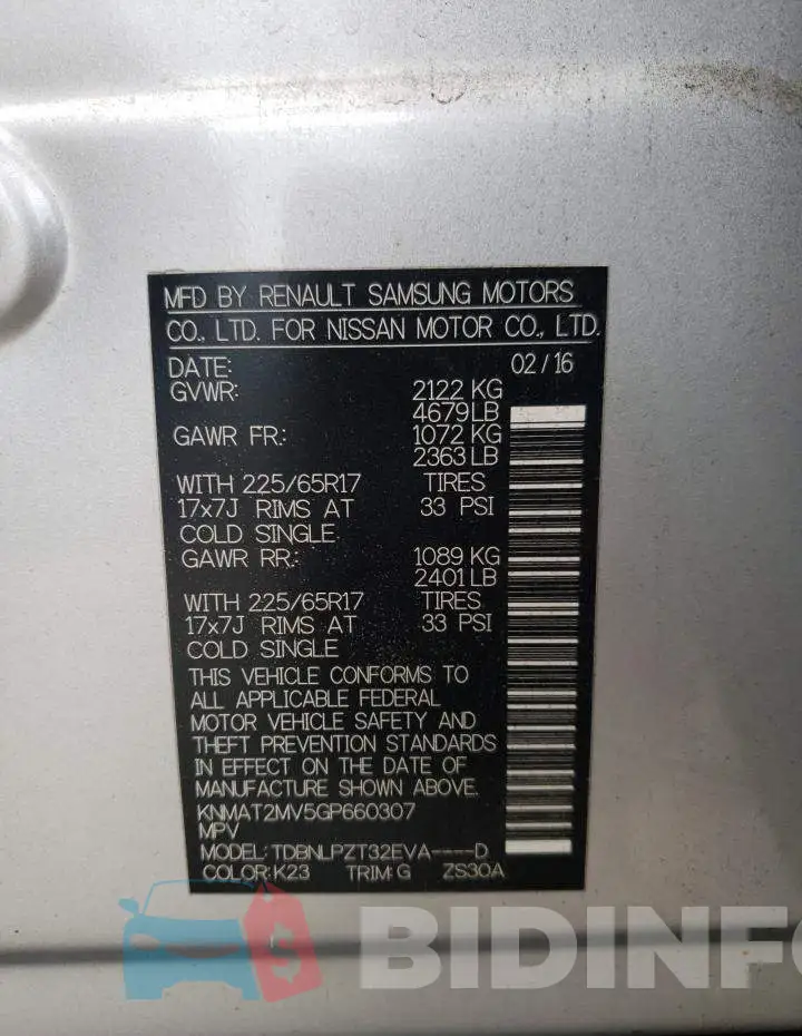 KNMAT2MV5GP660307 Photo# 12