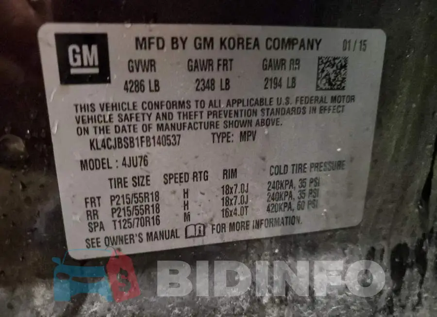 KL4CJBSB1FB140537 Photo# 13