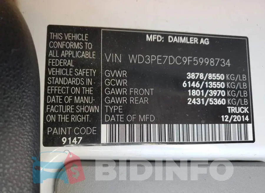 WD3PE7DC9F5998734 Photo# 12