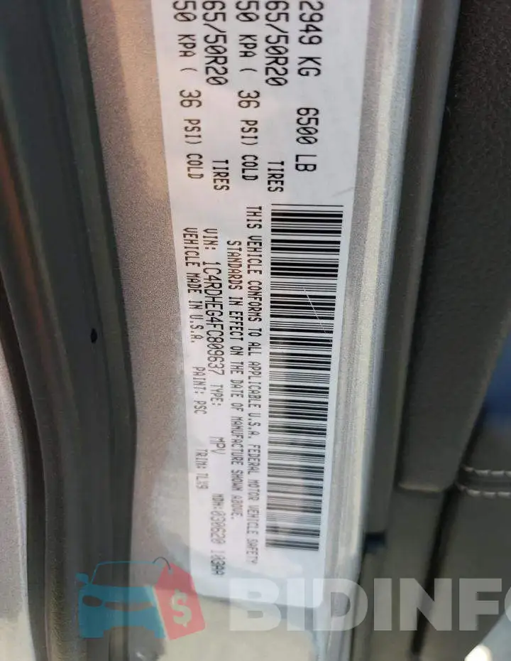 1C4RDHEG4FC809637 Photo# 14